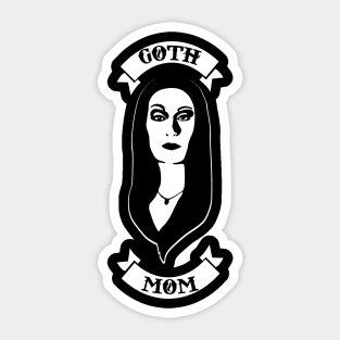 Morticia Addams Goth Mom Funny Halloween Mothers Day Gift Sticker